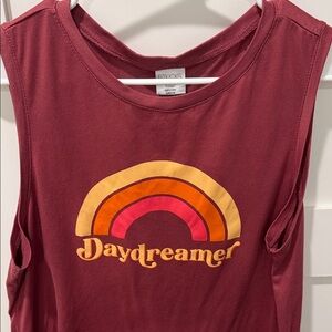 FitKicks Optimal Muscle Tee with Retro Daydreamer Graphic Super Soft Size Large